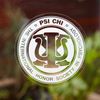 Psi Chi Round Decal on Window
